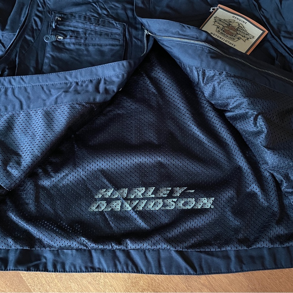 Harley-Davidson Black Shadow Nylon Jacket / Vest , NEW, Mens XL 97087-02VM/002L - Picture 8 of 12